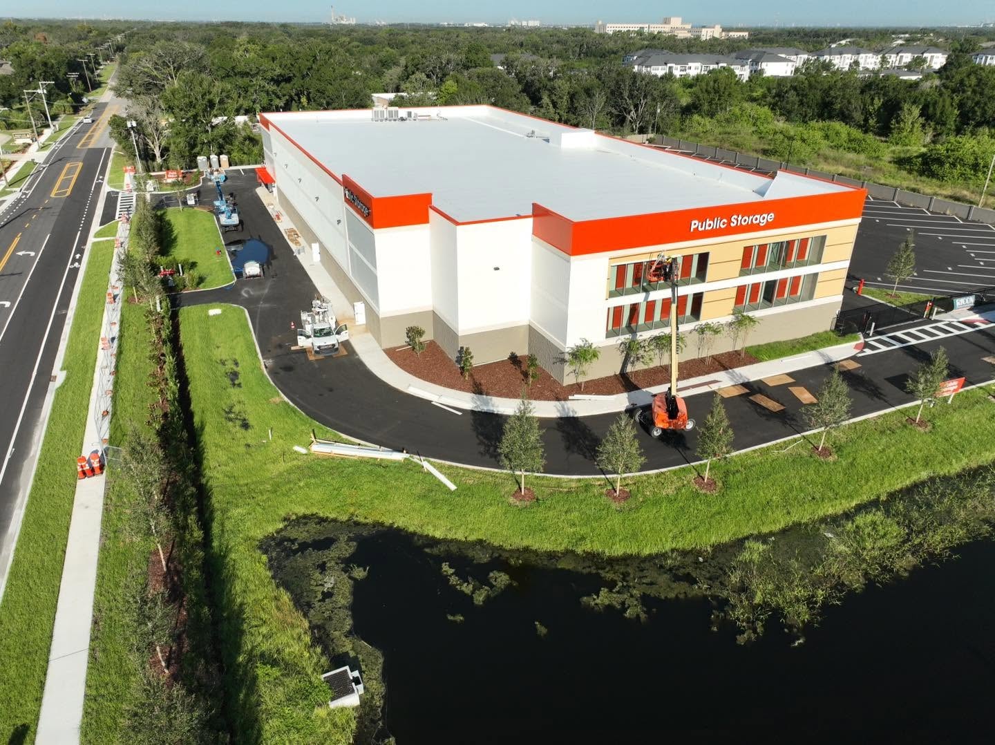 Public Storage facility aerial view